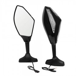 LED motorcycle turn signal light rearview mirrors for Yamaha Yzf Fzr 600 1000 R1 R6 FZ1 FZ6Mirrors