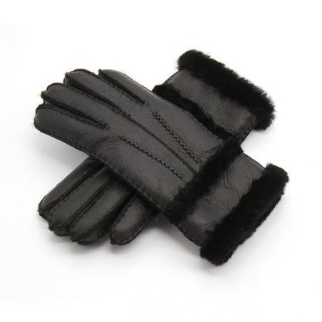 Genuine leather & cashmere & fur warm glovesGloves