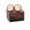 Vintage wooden round cufflinksCufflinks