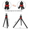 Portable flexible octopus mini tripod phone camera holder selfie stickTripods & stands