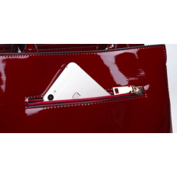 Elegant glossy leather bag set of 3 piecesSets