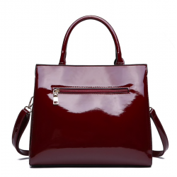 Elegant glossy leather bag set of 3 piecesSets