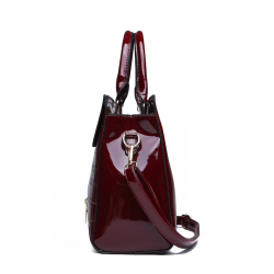 Elegant glossy leather bag set of 3 piecesSets