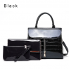 Elegant glossy leather bag set of 3 piecesSets