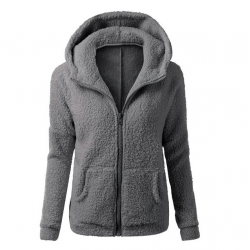 Soft fleece hooded jacket with zipperHoodies & Jumpers
