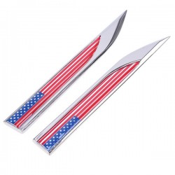 Germany - Italy - England - France - US - Swedish - Canada flag - metal car sticker - 2 piecesStickers