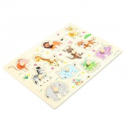 Cartoon animals - children's wooden puzzle toysWooden