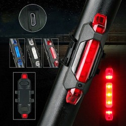 USB rechargeable bicycle safety warning rear lightLights