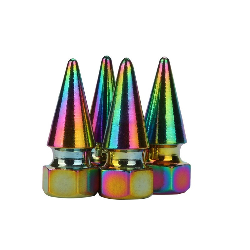 Neon aluminum car tire valve caps 4 pcsWheel parts