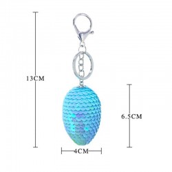 Glitter sequins dragon egg keychain keyringKeyrings