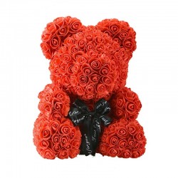 Rose bear - bear made from infinity roses - 40 cmValentine's day