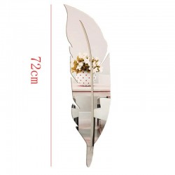 Acrylic feather-shaped mirror wall stickerWall stickers