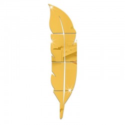 Acrylic feather-shaped mirror wall stickerWall stickers