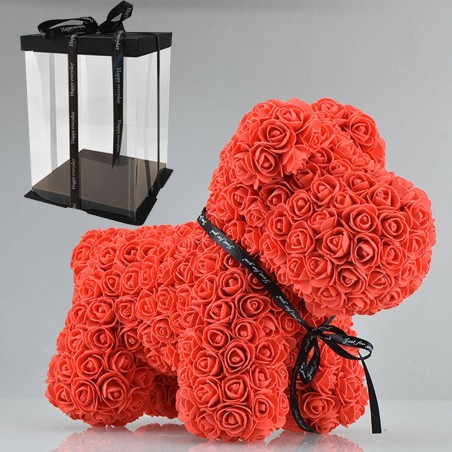 Dog made from infinity roses - 40 cmValentine's day