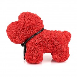Dog made from infinity roses - 40 cmValentine's day