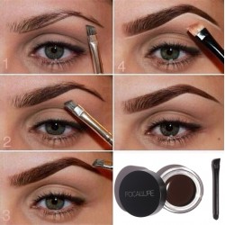Waterproof gel eyebrow henna with brushMake-Up