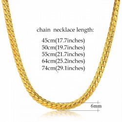 Gold plated snake chain men's necklaceNecklaces