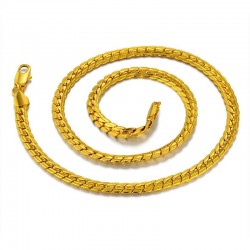 Gold plated snake chain men's necklaceNecklaces