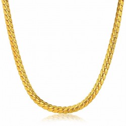 Gold plated snake chain men's necklaceNecklaces