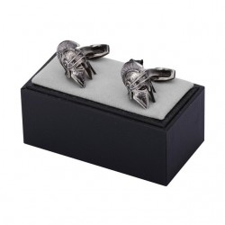 Retro war helmet metal cufflinksCufflinks