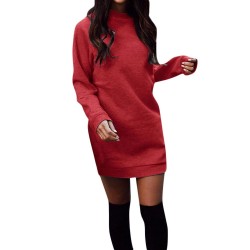 Warm mini dress with long sleeveDresses