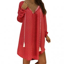 Mini polka dot dress with long sleeveDresses
