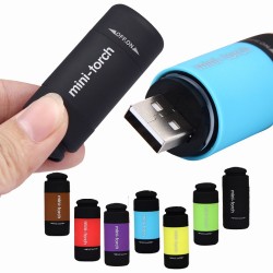 Mini 0.3W USB LED light torch with keychainTorches