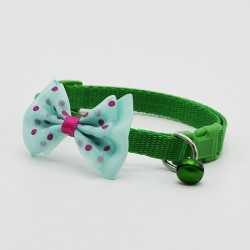 Adjustable pet collar with bowknot and bellCollars & Leads