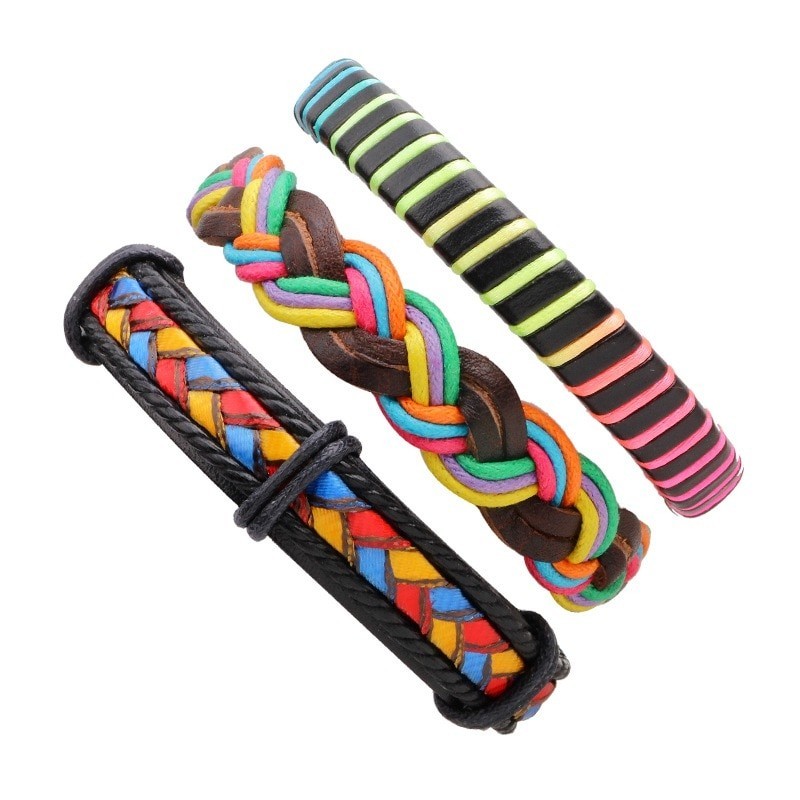 Multilayer leather punk bracelet - unisexBracelets