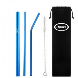 304 stainless steel - reusable drinking straws - set with brush & bagDrinkware
