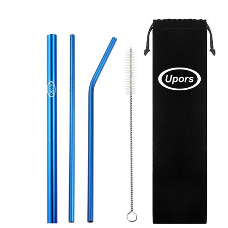 304 stainless steel - reusable drinking straws - set with brush & bagDrinkware