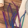 304 stainless steel - reusable drinking straws - set with brush & bagDrinkware