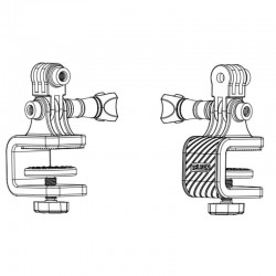Skateboard motorcycle handlebar - rotated clamp mount - bracket holder for GoPro Hero ActionMounts