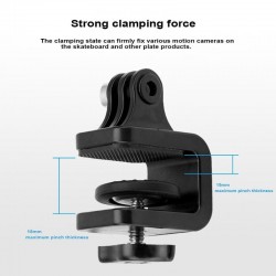 Skateboard motorcycle handlebar - rotated clamp mount - bracket holder for GoPro Hero ActionMounts