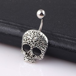 Skull - belly button ring - piercingPiercings