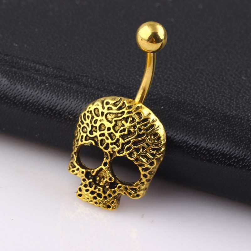 Skull - belly button ring - piercingPiercings