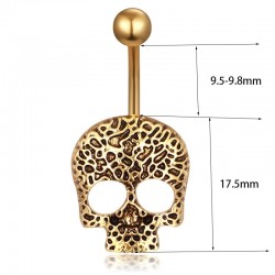 Skull - belly button ring - piercingPiercings