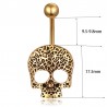 Skull - belly button ring - piercingPiercings