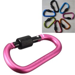 Safety buckle - aluminum carabiner with lock 6 piecesSurvival tools