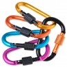 Safety buckle - aluminum carabiner with lock 6 piecesSurvival tools