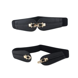 Double gold buckle - elastic leather beltBelts