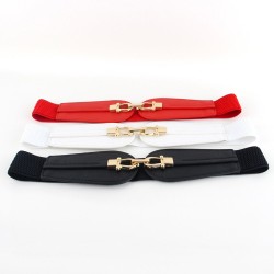 Double gold buckle - elastic leather beltBelts