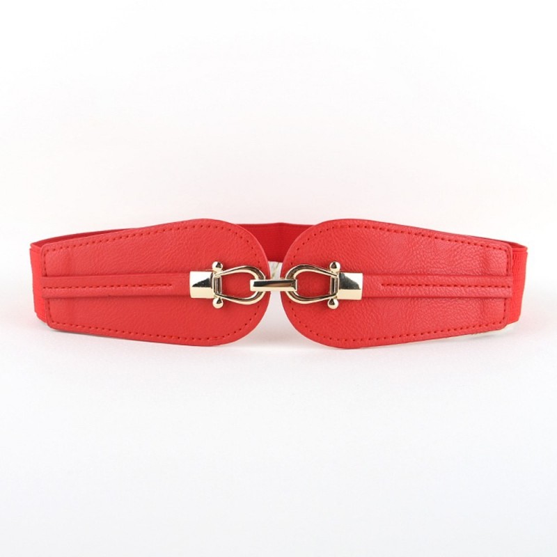 Double gold buckle - elastic leather beltBelts