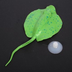 Aquarium decoration - silicone luminous stingray with a suction cupAquarium