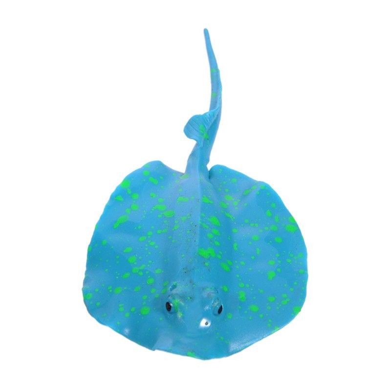 Aquarium decoration - silicone luminous stingray with a suction cupAquarium