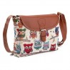 Printed Owls - crossbody shoulder small bagBags