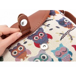 Printed Owls - crossbody shoulder small bagBags