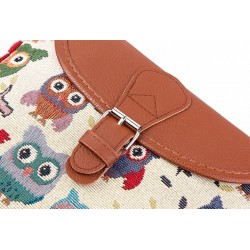 Printed Owls - crossbody shoulder small bagBags