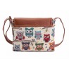 Printed Owls - crossbody shoulder small bagBags