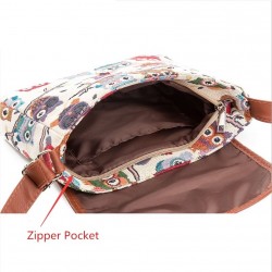 Printed Owls - crossbody shoulder small bagBags